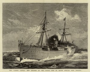 O Castelo de Garth, Novo Navio da Linha do Castelo de Pacotes de Correio da África do Sul de William Lionel Wyllie