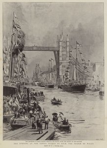 A abertura da ponte da torre por HRH o príncipe de Gales de William Lionel Wyllie