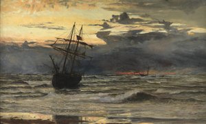 O mar-praia depois de uma tempestade - tempo, amanhecer