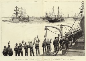 A visita da frota francesa, a revisão como Spithead por HM The Queen