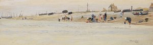 Lavadeiras em uma praia, 1873 de William Lionel Wyllie