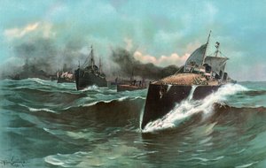 A Flotilha de Torpedeiros da Espanha a Caminho das Canárias para Porto Rico de William Louis Jnr. Sonntag
