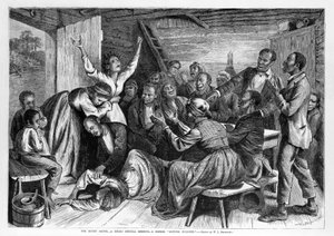 The Sunny South - um encontro de avivamento - um buscador "obtendo religião", pub. 1873