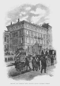 Sociedade Bíblica Britânica e Estrangeira, Queen Victoria Street (litho) de William Luker