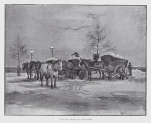 Carting Snow to the River (litho) de William Luker