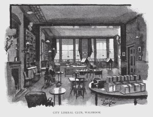 Clube Liberal da Cidade, Walbrook (litho) de William Luker