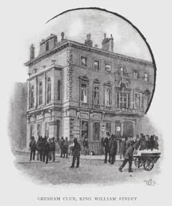 Gresham Club, King William Street (litho) de William Luker