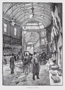 Mercado Leadenhall (litho) de William Luker