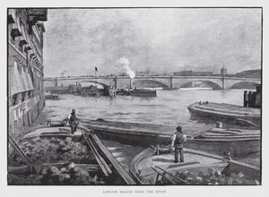 Ponte de Londres para o Rio (litho) de William Luker
