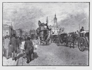Ponte de Londres, atravessando (litho)