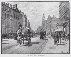 New Bridge Street, Blackfriars (litho) de William Luker