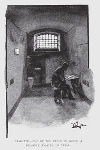 Newgate, Uma das Células em que um Preso aguarda o seu Julgamento (litho)