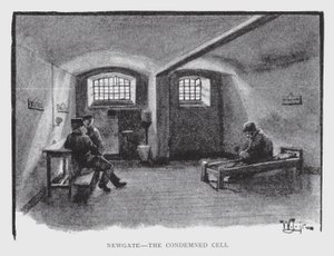 Newgate, a Célula Condenada (litho) de William Luker