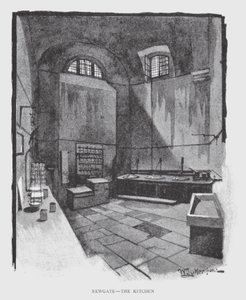 Newgate, a Cozinha (litho) de William Luker