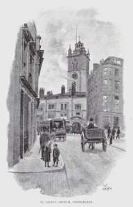Igreja de São Giles, Cripplegate (litho) de William Luker