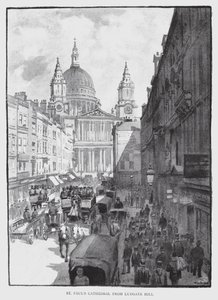 Catedral de São Paulo de Ludgate Hill (litho) de William Luker