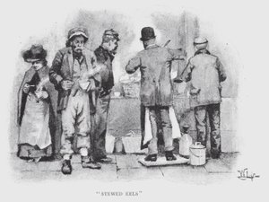 "Enguias guisadas" (litho) de William Luker