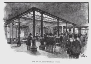 O Báltico, Threadneedle Street (litho) de William Luker