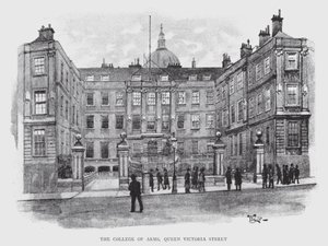 The College of Arms, Queen Victoria Street (litho) de William Luker