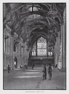 The Guildhall, Great Hall (litho) de William Luker