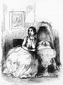 Ilustração para História de Pendennis, Suas Fortunas e Desventuras, Seus Amigos e Seu Maior Inimigo, romance de William Makepeace Thackeray (1811-1863), gravura após desenho de William Makepeace Thackeray (1811-1863), publicado em 1888, Boston