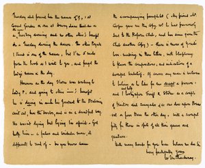 Carta de William Makepeace Thackery a TW Gibbs, 12 de setembro de 1851.