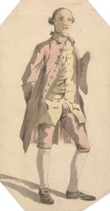 Homem de corpo inteiro com chapéu Tricórnio debaixo do braço esquerdo de William Marlow