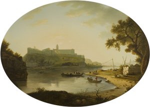 Vista de Villeneuve-les-Avignon, c.1770 (óleo sobre tela) de William Marlow