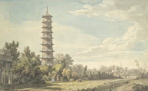 Vista da natureza selvagem em Kew, 1763. de William Marlow