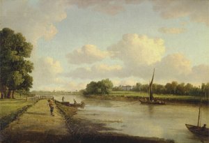 Vista do rio Tâmisa em Richmond , C.1776 (óleo sobre tela)