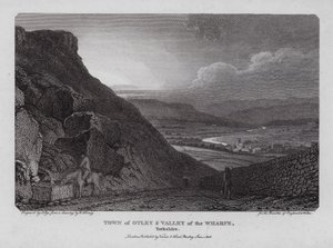 Cidade de Otley e Valley of the Wharfe, Yorkshire (gravura)