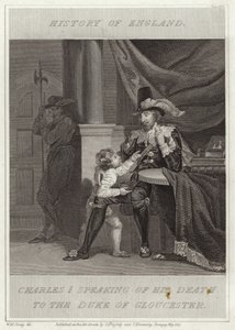Charles eu falando de sua morte para o Duque de Gloucester