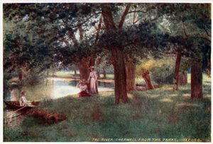 O rio Cherwell, dos parques, Oxford de William Matthison