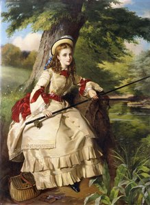 Uma jovem senhora que pesca, 1873
