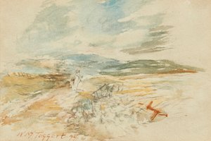 Highland Study (lápis e aquarela) de William McTaggart
