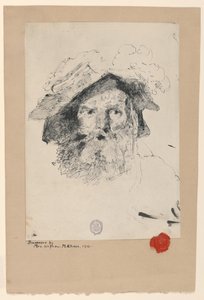 Cabeça de um homem barbudo de William Merritt Chase