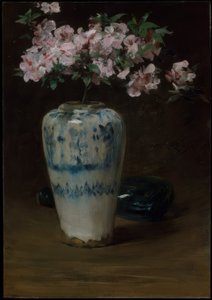 Vaso Cor-de-Rosa Azalea-Chinês de William Merritt Chase