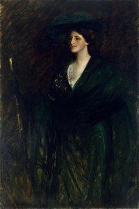 A dama de esmeralda de William Merritt Chase