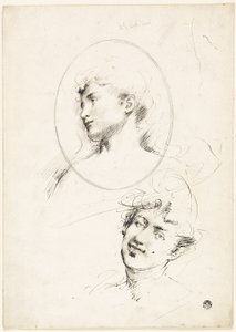 Duas cabeças femininas de William Merritt Chase