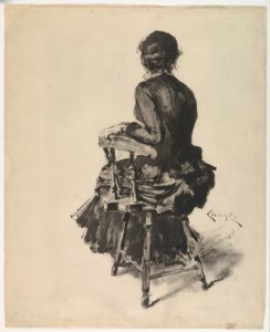 Mulher sentada de William Merritt Chase