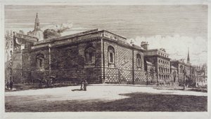 Vista da prisão de Newgate, Old Bailey, de Newgate Street, City of London, c1900