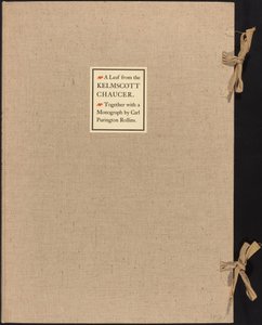 Uma folha do Kelmscott Chaucer de William Morris