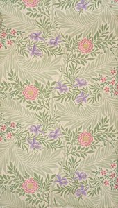 Esporão. Papel de parede, 1874. de William Morris