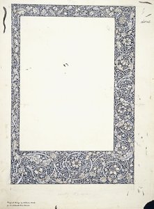 Desenho original para uma borda de página inteira de William Morris