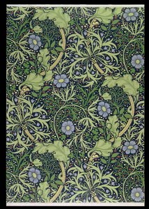 Seaweed Wallpaper Design, impresso por John Henry Dearle (1860-1932), 1901 (papel de parede) de William Morris
