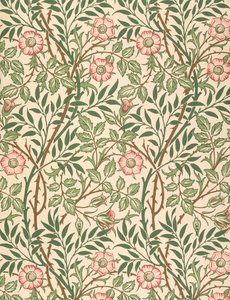 Projeto &39;Sweet Briar&39; para papel de parede, impresso por John Henry Dearle (1860-1932) 1917 de William Morris
