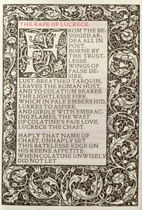 The Rape of Lucrece, de 