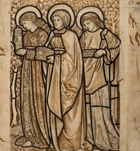Three Marys at the Sepulchre - Design para vidro manchado