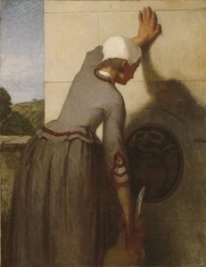Rapariga na fonte de William Morris Hunt