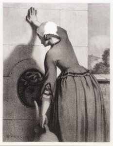 Rapariga na fonte de William Morris Hunt